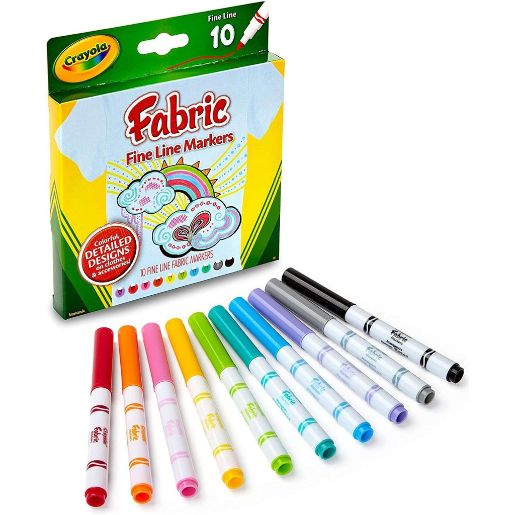 FINE LINE FABRIC MARKERS 10 PACK    [8626]