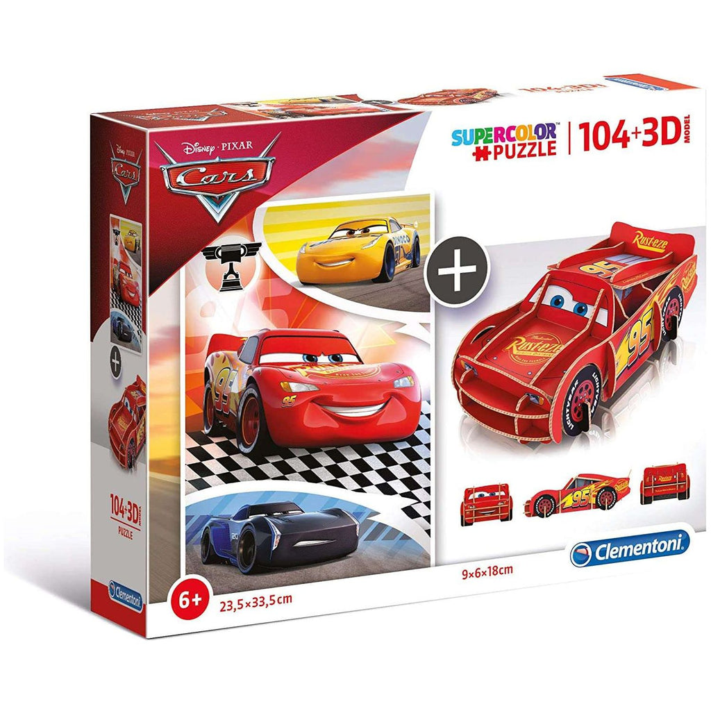 CARS 104PCS PUZZLE + 3D MODEL     [20160]